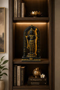 Ram Lalla Idol for Home Temple | Premium Lord Rama Statue in Brass in Black & Gold Finish