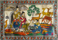 Shabari Offering Berries to Lord Rama Pattachitra Painting – Traditional Art by a National Awardee (Unframed)
