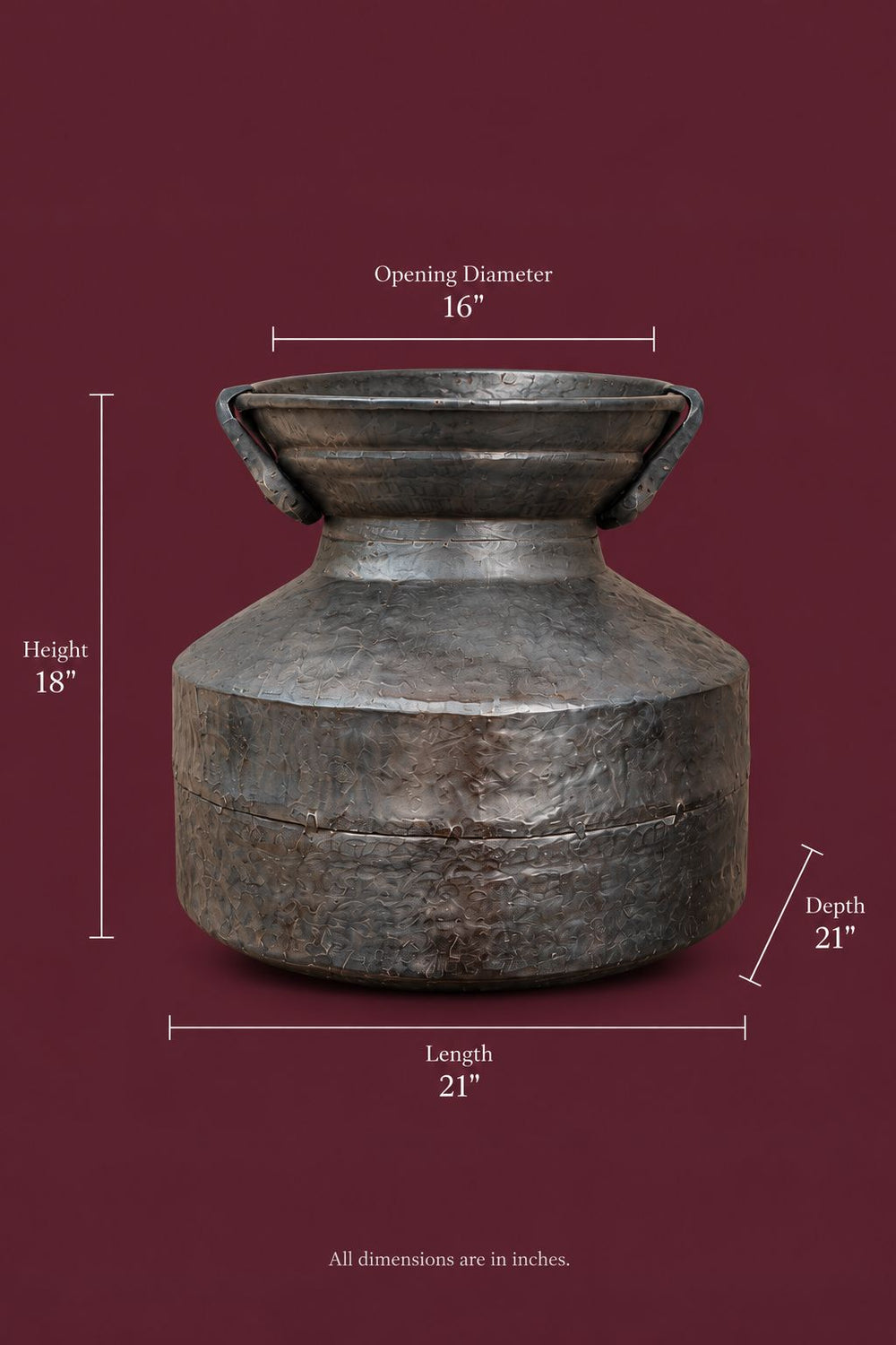 The Sahaja Rustic Brass Vessel