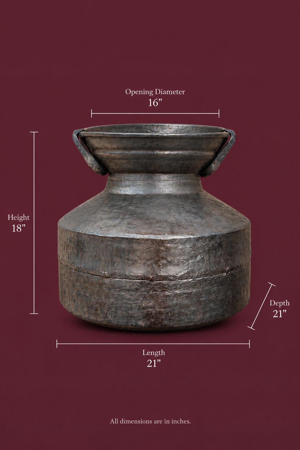 The Sahaja Rustic Brass Vessel
