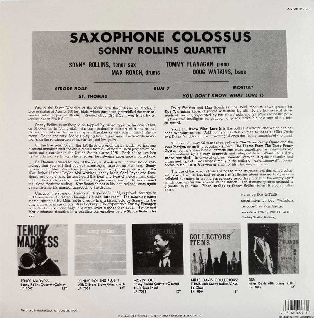 Saxophone Colossus - Sonny Rollins