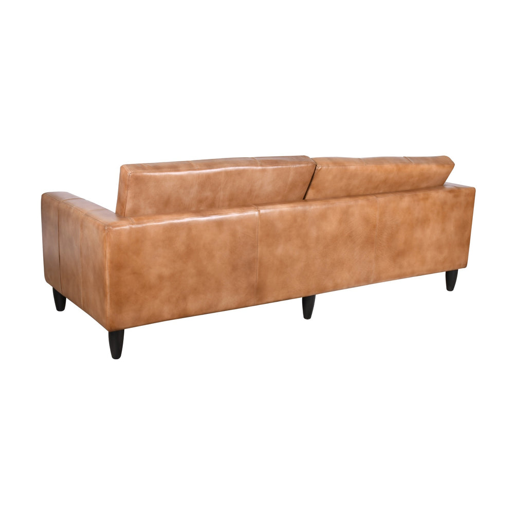 Saddle Scandi Genuine Leather Extra Large Two Seater Sofa
