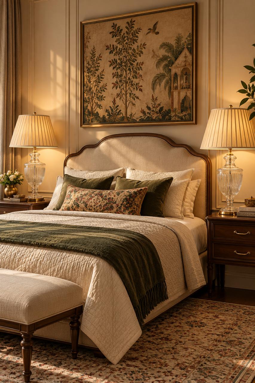 The Crystal Heirloom Brass Table Lamp (Arrives without Lamp Shade)