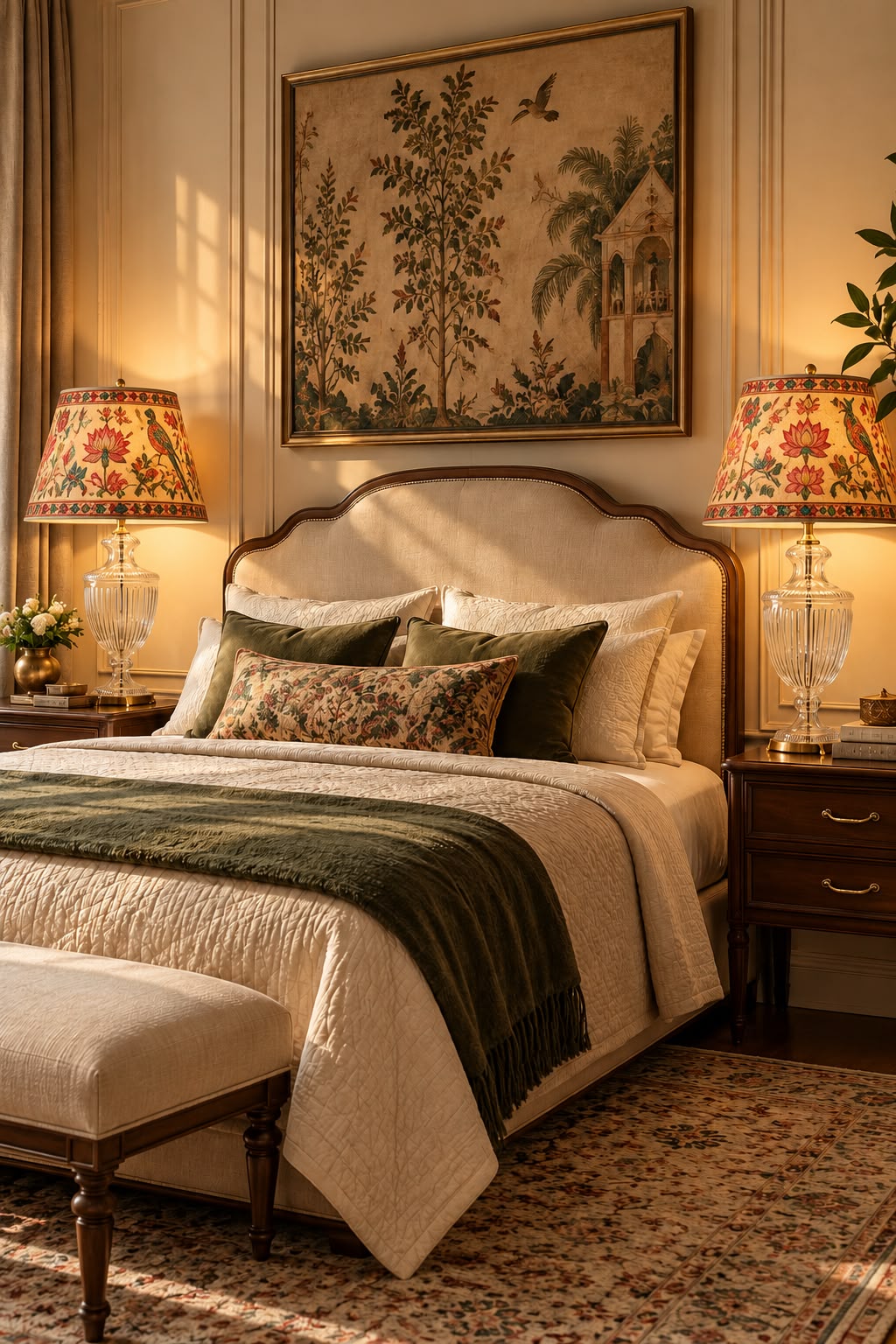 The Crystal Heirloom Brass Table Lamp (Arrives without Lamp Shade)