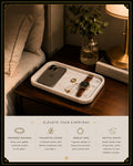 White Multipurpose Marble Tray for Hosting and Many Other Functions