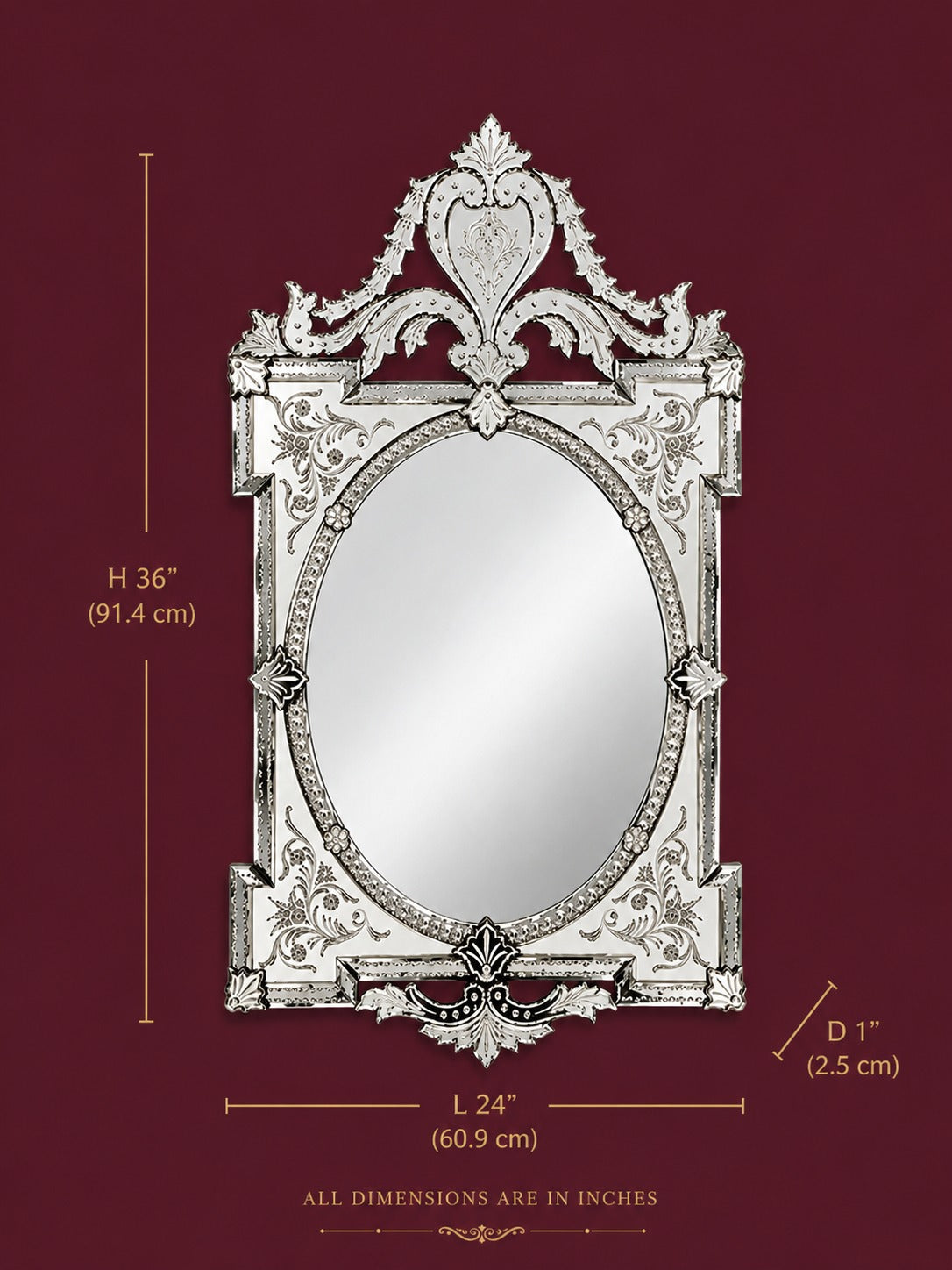 The Versailles Venetian Mirror | Venetian Grandeur, Handcrafted in India