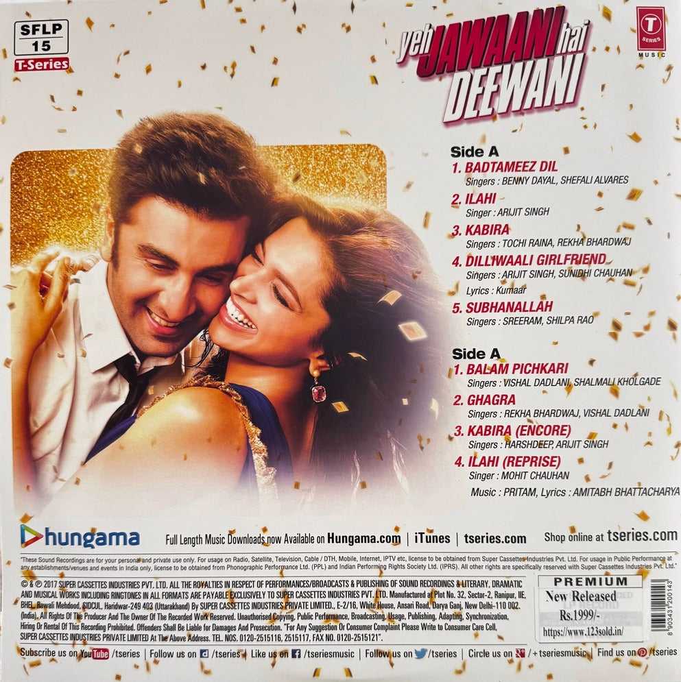 Yeh Jawaani Hai Deewani LP Record - First Pressing