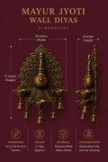 Mayur Jyoti Wall Lamp - Mayur Jyoti Wall Diyas – Handcrafted Brass Wall Décor for Elegant Spaces
