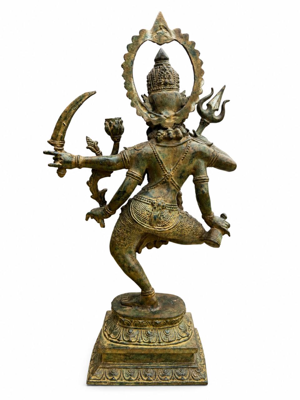 Balinese Bronze Goddess Kali Sculpture in Bronze | 17-Inch Antique Finish Goddess Statue