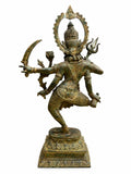 Balinese Bronze Goddess Kali Sculpture in Bronze | 17-Inch Antique Finish Goddess Statue