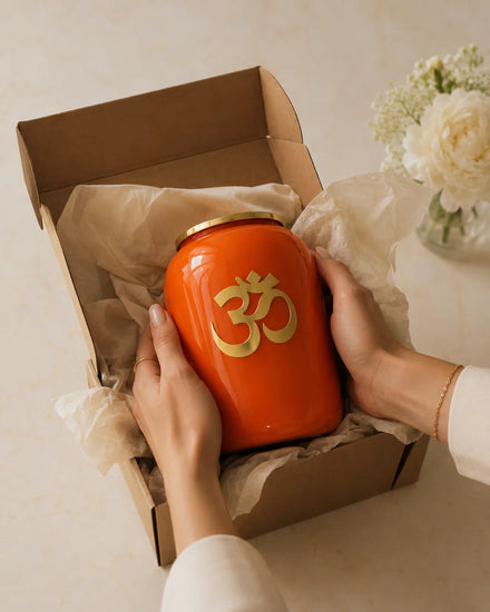 Enameled Om Blessing Vase in Metal video poster