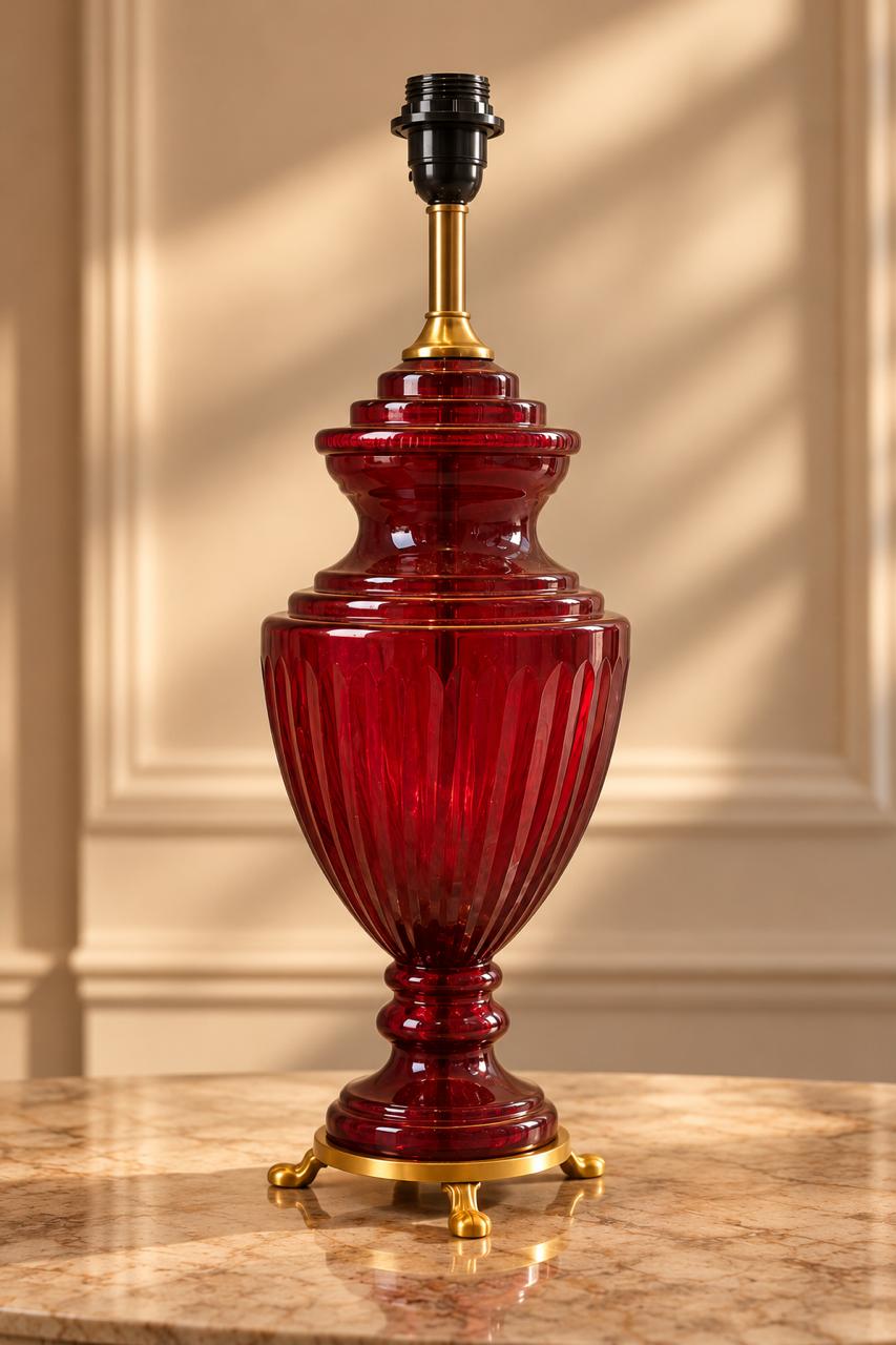 The Ruby Heirloom Brass Table Lamp (Arrives without Lamp Shade)