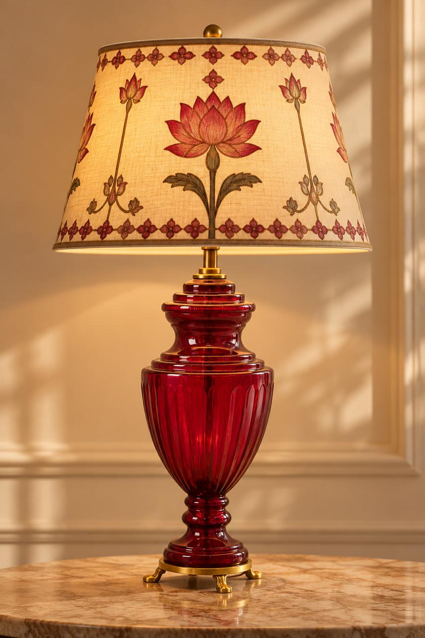 The Ruby Heirloom Brass Table Lamp (Arrives without Lamp Shade)